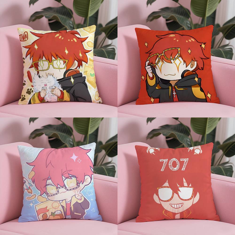 Hot Game M-Mystic Messenger 707 Pillow Case Custom Printed Brushed Fleece Pillow, Baby Skin-Touch, Eco-Friendly Dye-Sublimation