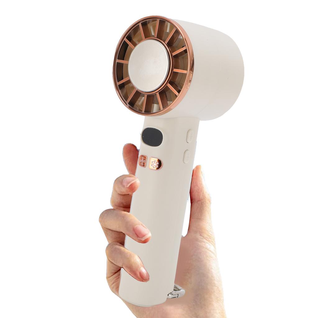 Portable Handheld Fan Low Noise Multi Speed Adjustment Ice Refrigeration Technology Handheld Cooling Fan for Outdoor
