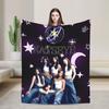 Katseye Kpop Knitted Blankets Fleece Sophia Lara Megan Ultra-Soft Throw Blankets for Car Sofa Couch Bedspread