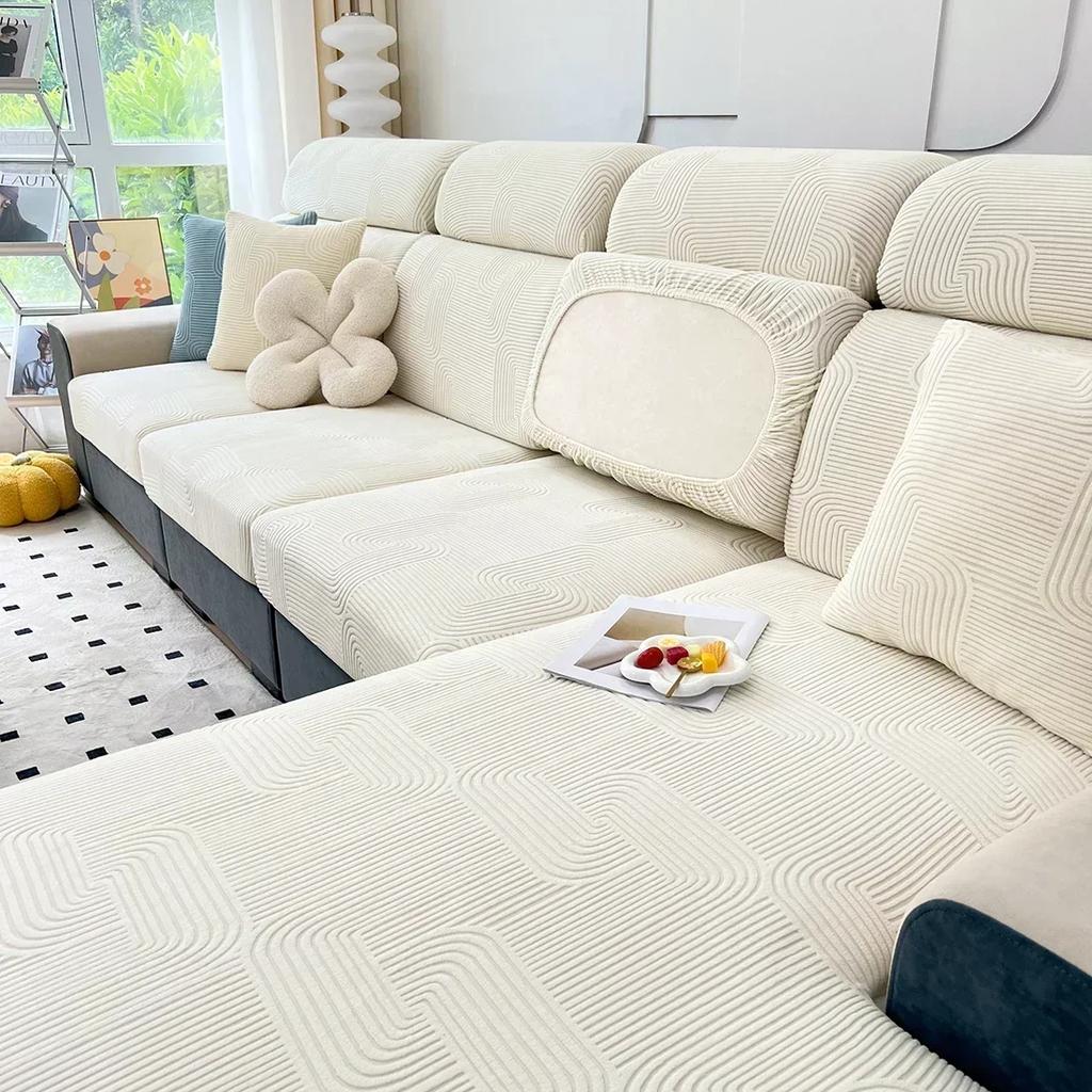 1Pc Jacquard Sofa Seat Covers Stretch Sofa Couch Cover For Living Room Sofa Cushion Cover Protector Removable Washable Slipcover