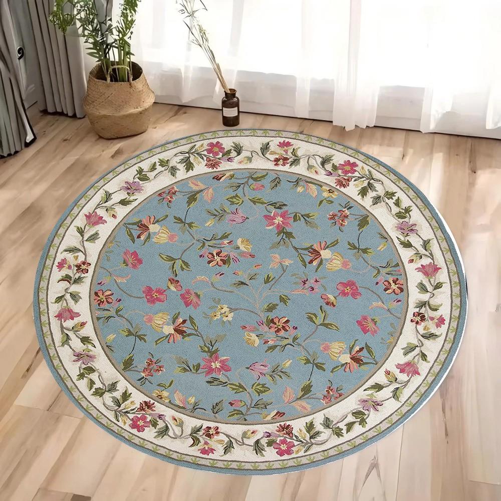 Bohemia Circle Rug Retro Luxury Living Room Carpet Home Decoration Large Area Round Rug Comfortable Fluffy Pastoral Print