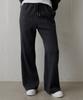 BIBYSEOB Knit Elastic Waist Pants Charcoal [T54]