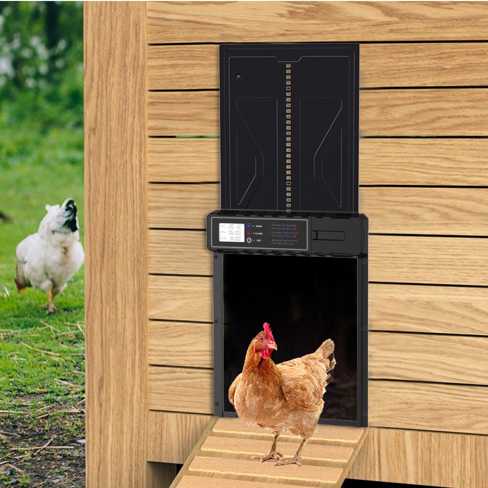 Extra Long Battery Life Solar Chicken Coop Door with Remote Control & Timer - Aluminum Alloy Construction