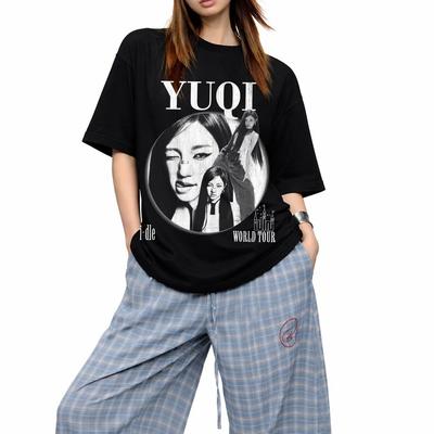 2026 Yuqi Idle Maglietta, Maglietta Sincopation del Tour Mondiale I-DLE, Maglietta Concerto Gruppo Femminile Kpop, Merch per Fan Neverland, Maglietta Tour Idle Regalo per Fan Kpop