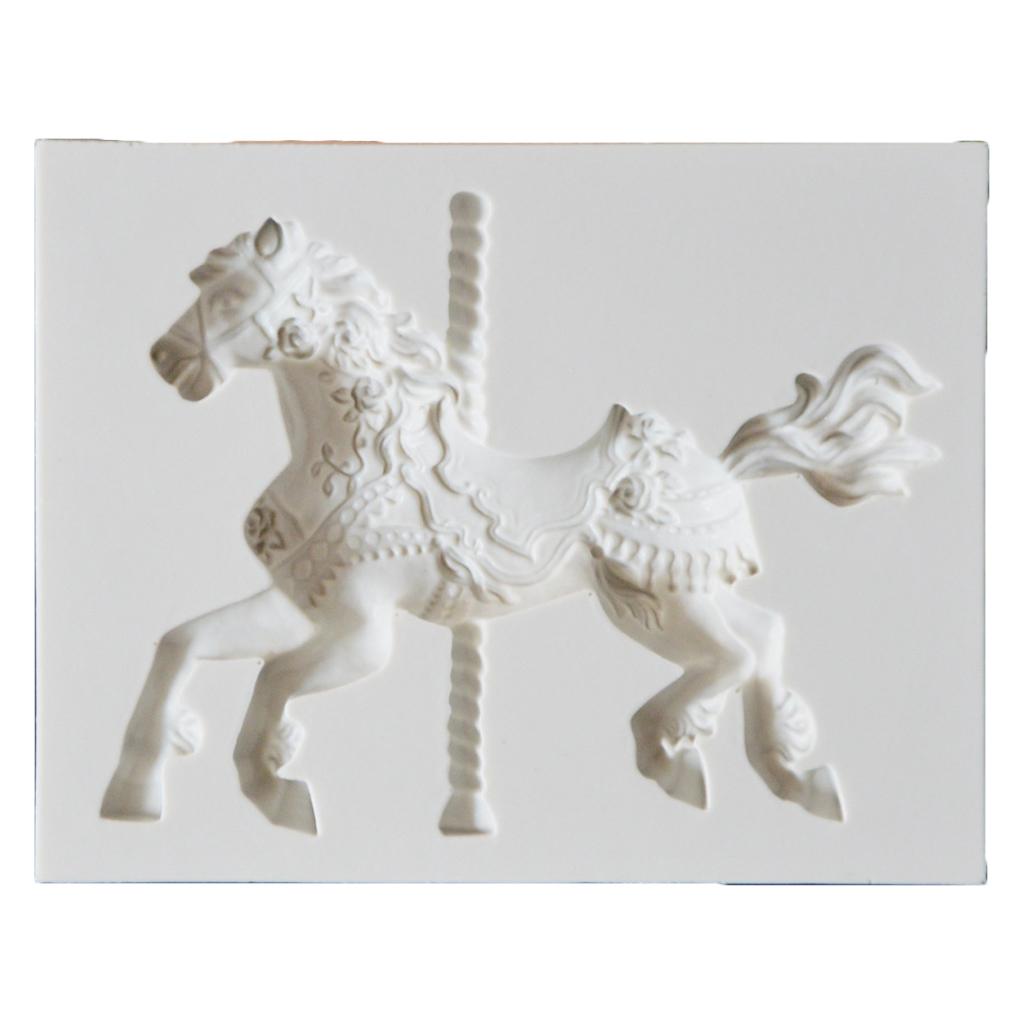 DIY Fondant Moulds Chocolate Mould Candy Molds Carousel Shape Baking Gadget Silicone Material Kitchen Baking Accessories