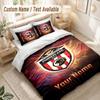 Custom Name Bedding Set 3 PiecesSunderland FC Print Duvet Cover + 2 Pillowcases Soft Bed Decor