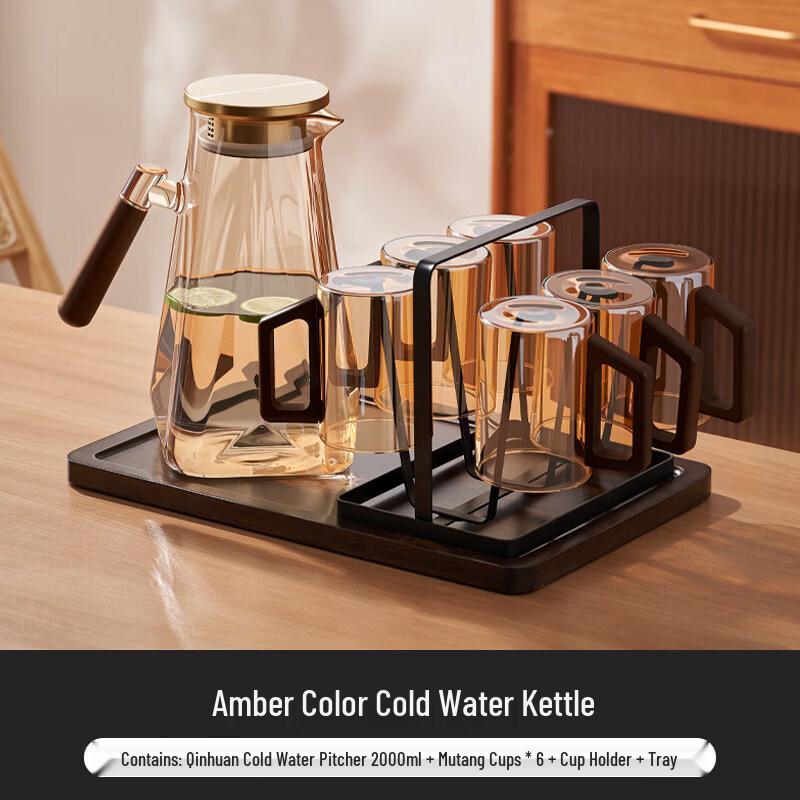 ZISIZ Large Capacity Heat-Resistant Glass Pitcher