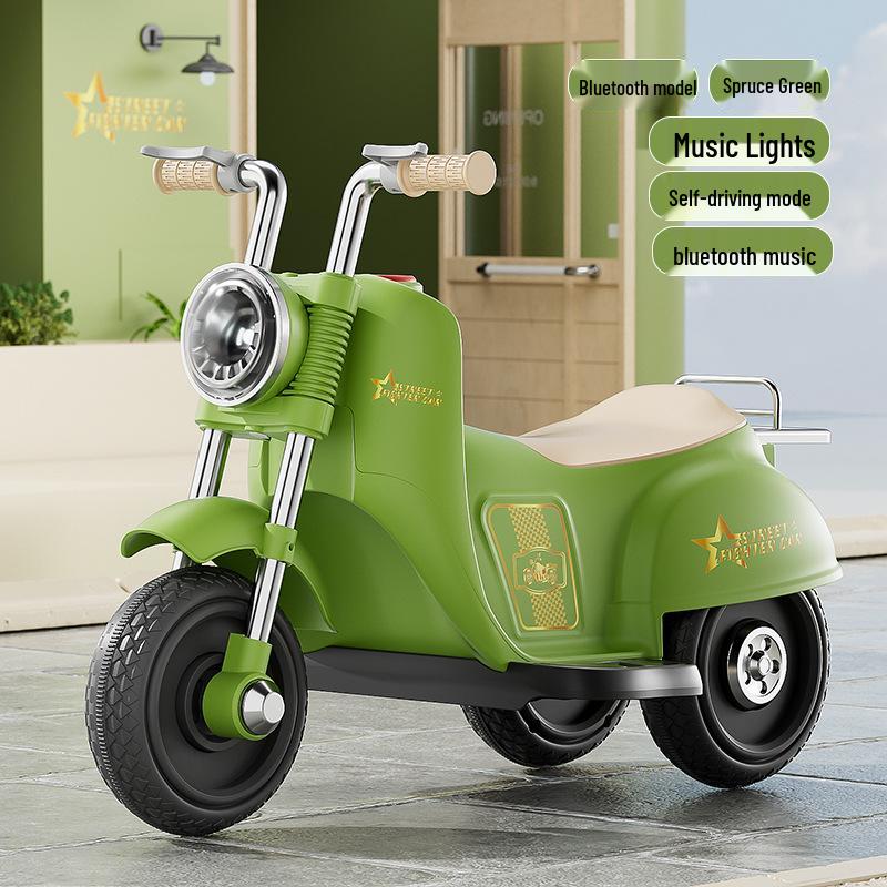 Rechargeable Kids' Electric Tricycle - Remote Control Ride-On Motorcycle for Boys & Girls.