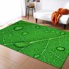 3D Leaves Dewdrop Living Room Carpet Leaf Printing Bedroom Area Rug  Home Decor Memory Foam Soft Flannel Kitchen Rug Floor Mat