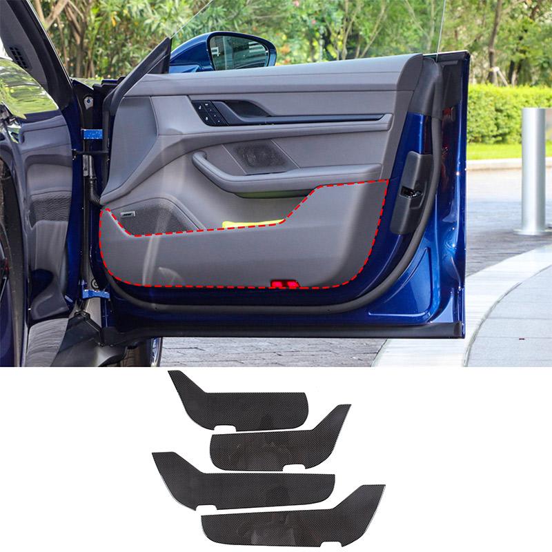 Soft Carbon Fiber for Porsche Taycan 2019-2025 Car Interior Dashboard Center Console Door Decoration Stickers Car Accessories