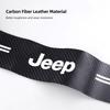 5Pcs Leather Car Door Sticker Carbon Fiber Threshold Anti Scratch For Jeep Grand Cherokee Wrangler JK Gladiator Compass Renegade