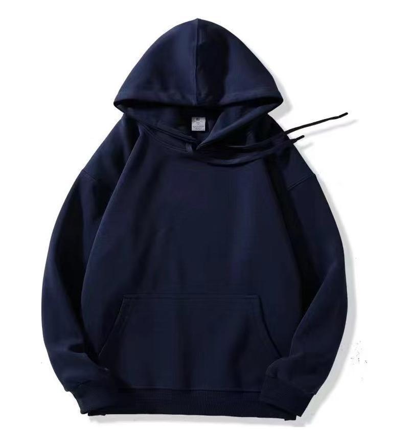 Unisex Solid Color Pure Cotton Hooded Sweatshirt - Autumn/Winter Collection