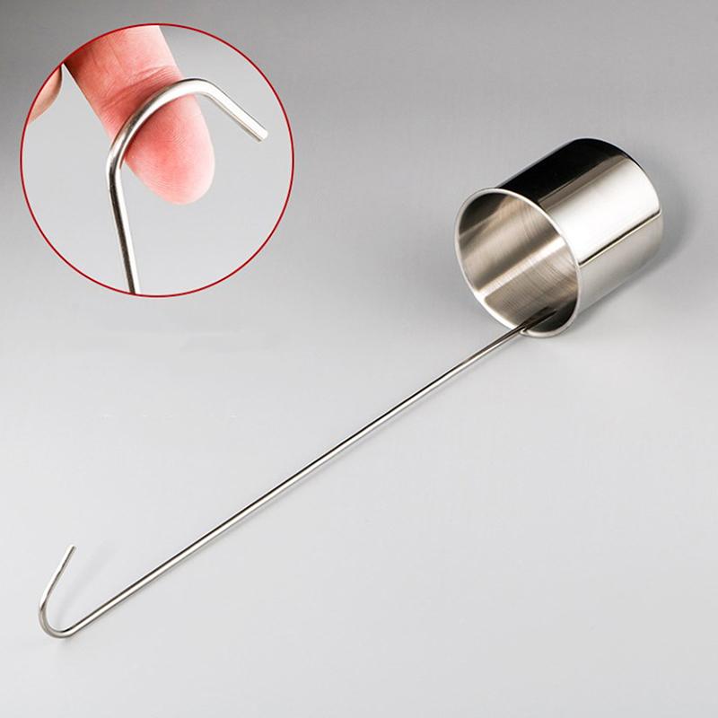 1Pc Stainless Steel Wine Measuring Cup Kitchen Bar Measuring Tools Sets For Sauce Oil Coffee Beer Scoop Ladle Spoon With Hook