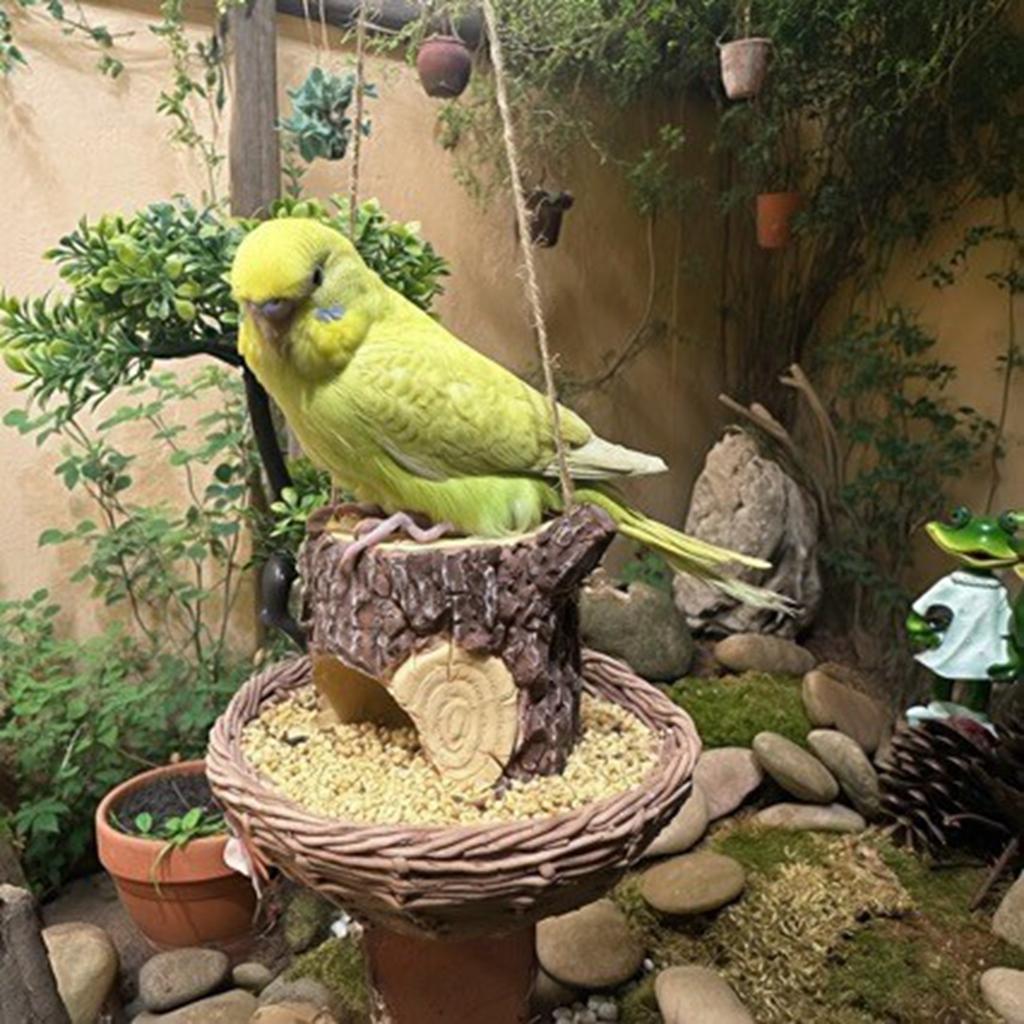 Interesting Tree Stump, Bird Backyard Decoration, Bird Feeder, Tree Stump, Bird Garden Outdoor Decoration, Resin Craft Pendant