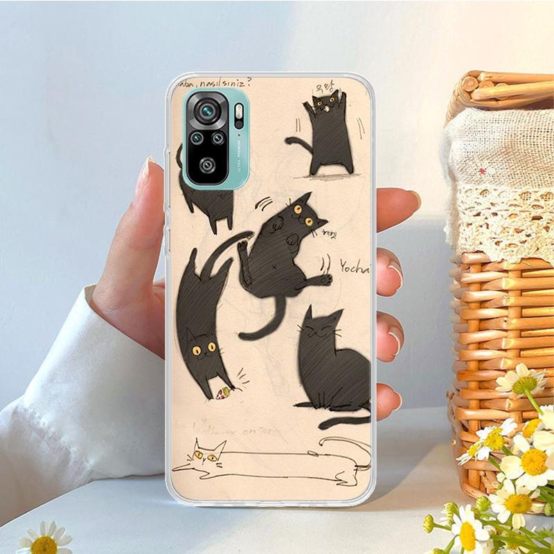 

Cartoon Cute Cats Background Soft Phone Case For Xiaomi Redmi Note 14 13 12 12S 11 11S 11E Pro Plus 10 10S 11T 9S Note14 Fundas Redmi Note 11S 4G
