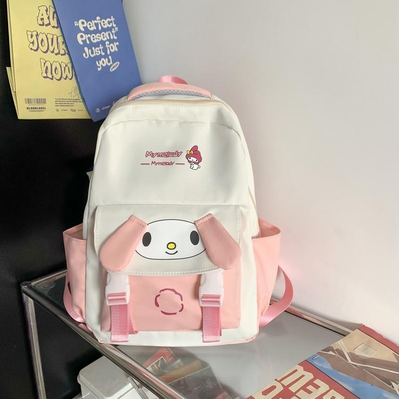 Cute Nylon Animal Print Backpack For Boys And Girls Schoolbag With Arc Straps