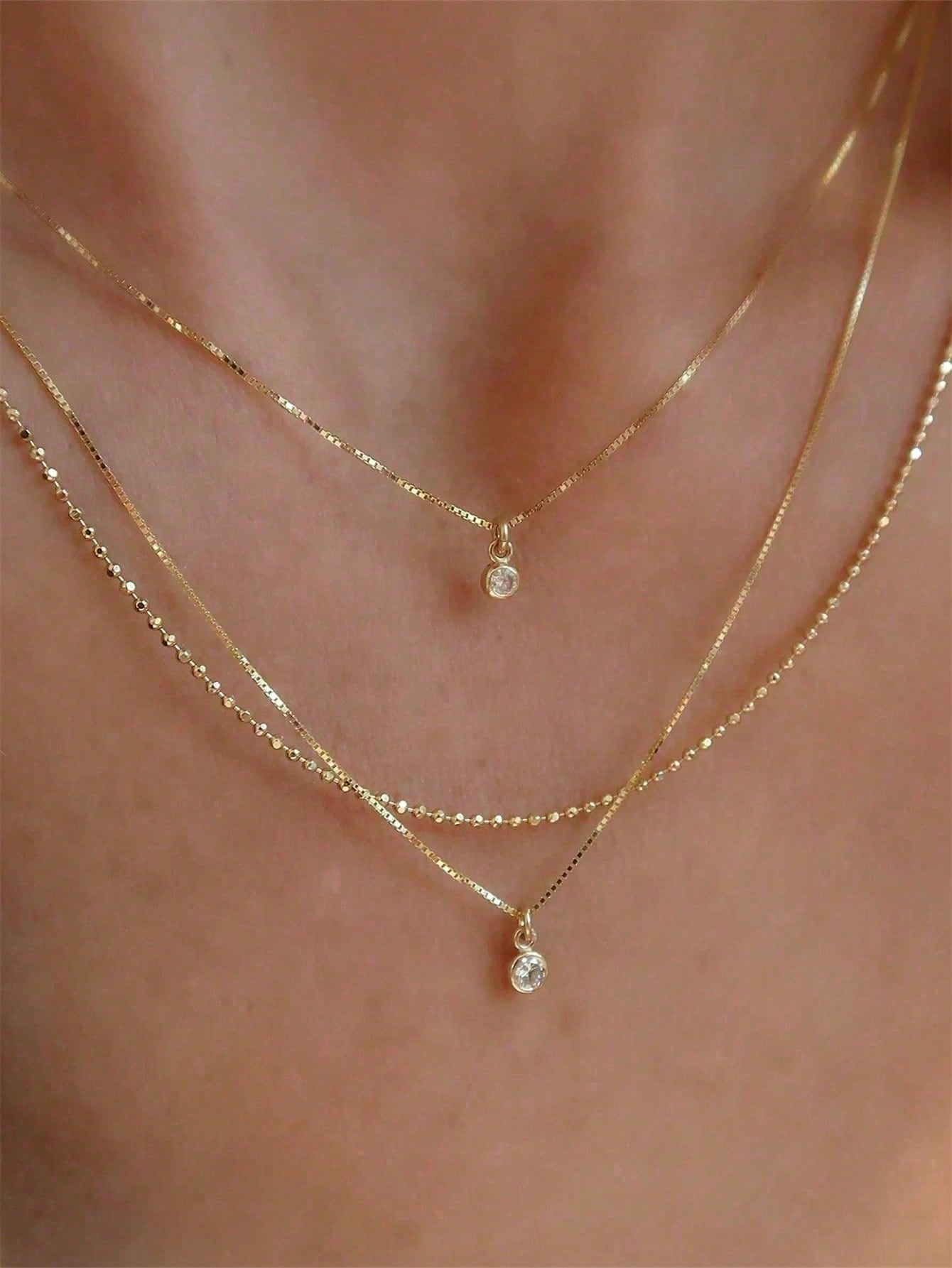 

1pc Delicate Pendant Stack Necklace For Women, Ladies Fashion Metal Necklace,Suitable For Women s Daily Wear, Dates, And Parties one-size золотой