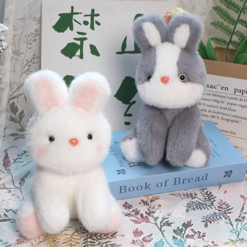 23cm Cute Rabbit Doll Pink White Plushies Rabbit Animal Easter Bunny Stuffed Plush Toys Happy Easter Party Decor For Home