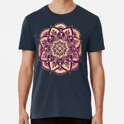 Purple and Gold Flower Mandala  S To 5XL Made In the AU/USA T-Shirt