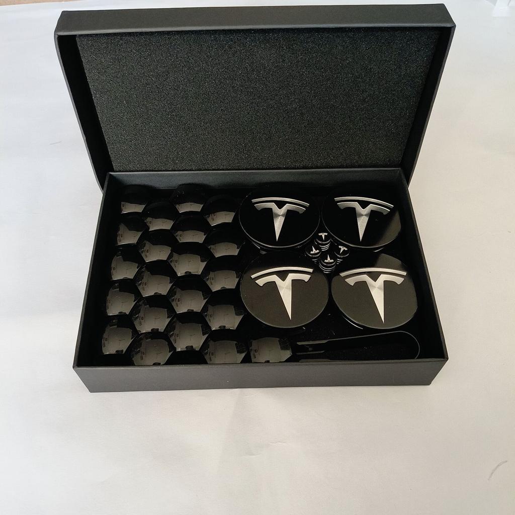4pcs 29PCS 56mm Wheel Hub Center Caps For Tesla Model 3 Model Y Juniper Cover Hubcaps for Tesla Model Y X S 2023 Car Accessories