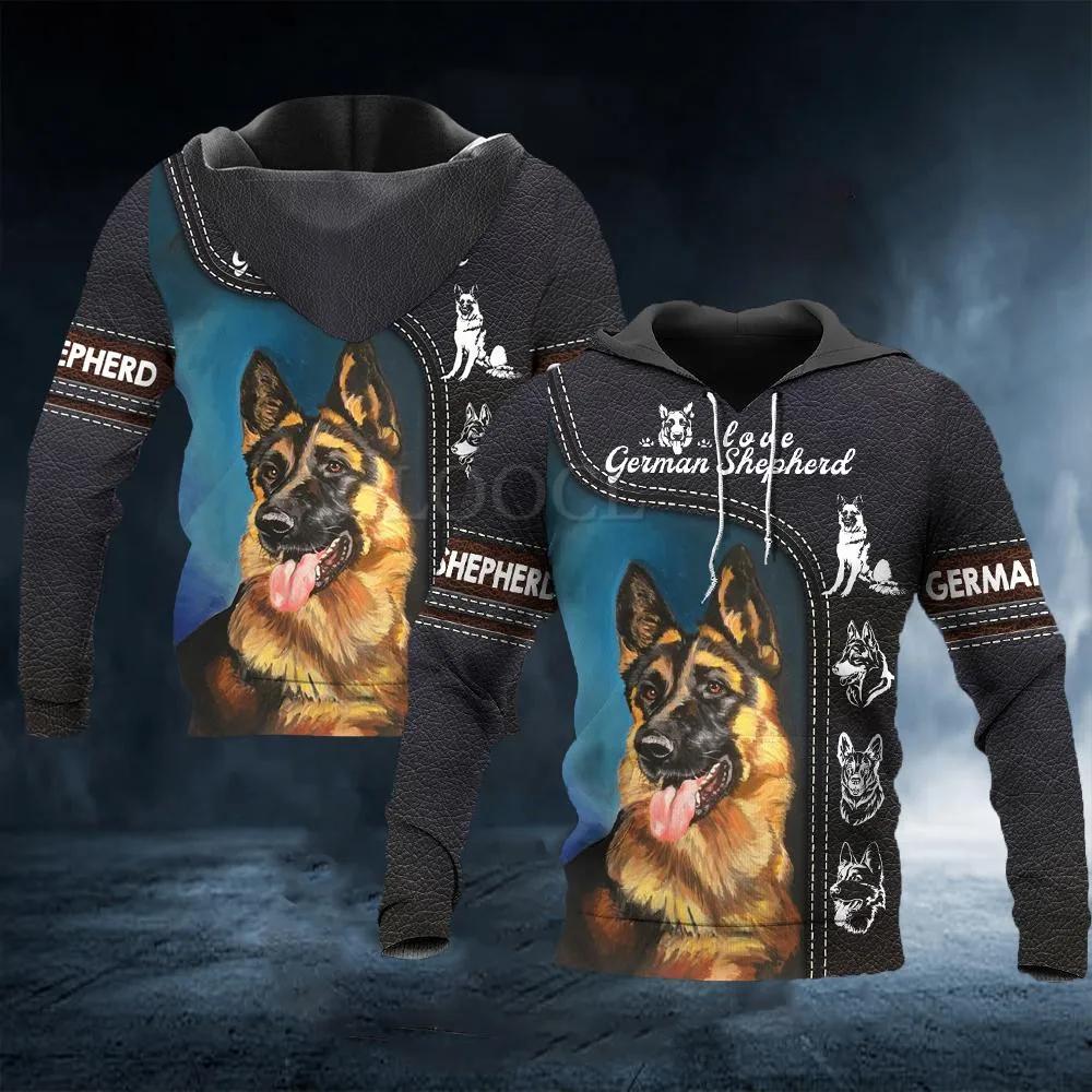 

Spring Autumn German Shepherd Men Hoodies 3D Graphic Love Dogs Animals Printed Sweatshirts Pullovers Harajuku Streetwear S