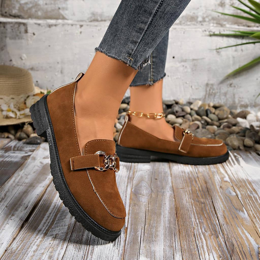 Women's Shoes Foreign Trade British Style Small Leather Shoes Women's 2025 New Thick Heel Round Head Single Shoes Women's Shoes Platform Shoes Spr