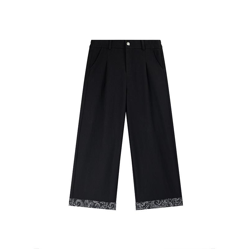 

Shuangtian 2026 Plus Size Women s Patchwork Wide-Leg Pants Fashion Casual 9232 4XL