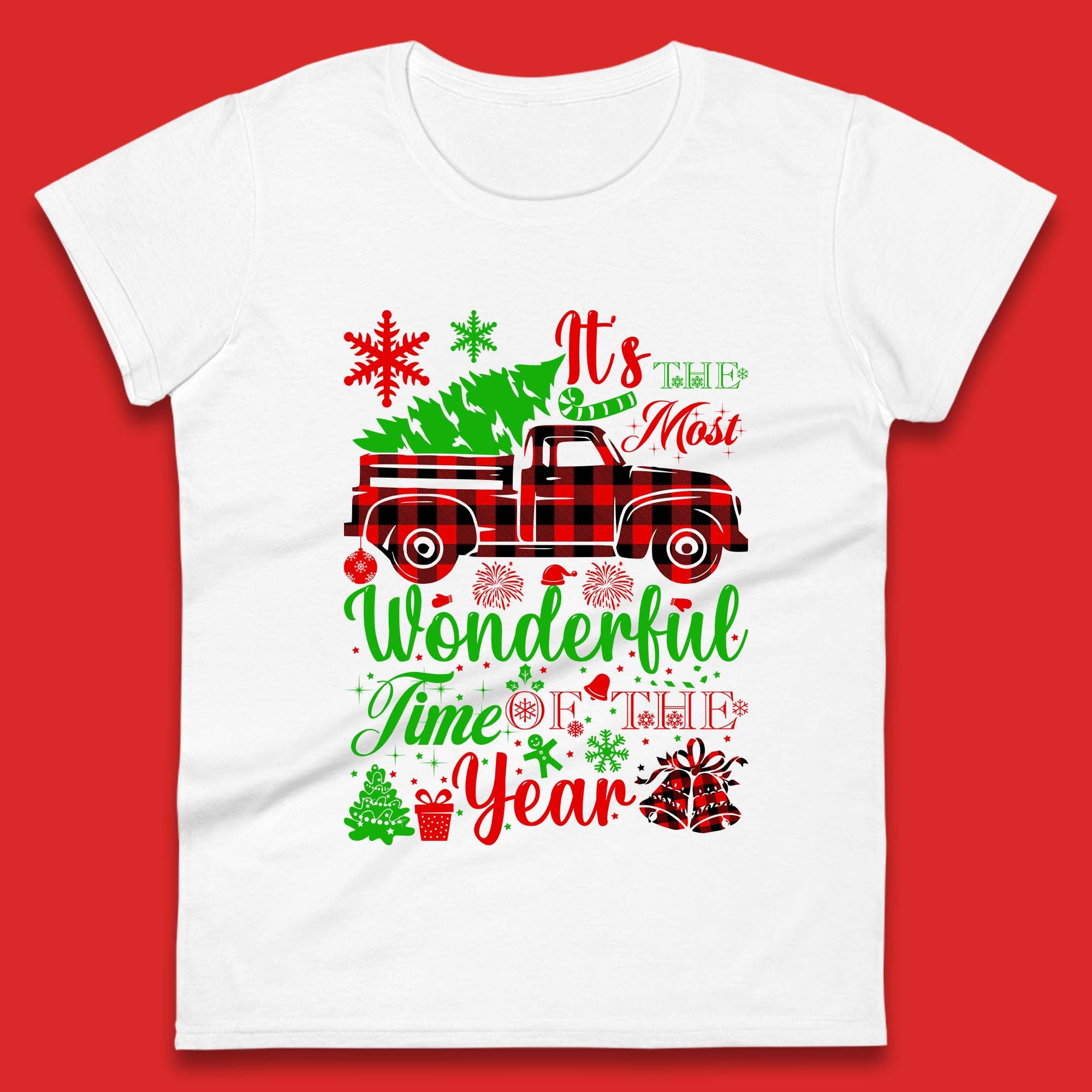 Wonderful Time Of The Year Christmas Womens T-Shirt Mens Tops Tees Unisex XL
