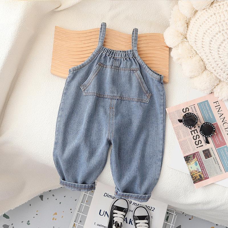 Kids Straight Leg Jeans Boys Girls Fashion Casual Denim Pants Spring Autumn Baby Long Trousers