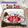 Benutzerdefinierter Name St. Pauli Muster Bettwäsche Steppdecke Set Steppdecke Bezug Kissenbezug Heimdekoration Geburtstagsgeschenk (1*Bettbezug+2*Kissenbezug ohne Füllung)