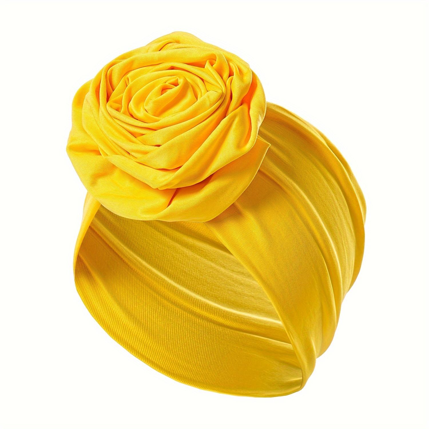 Bandeau Décoratif à Fleurs Couleur Unie Élastique Doux Confortable Pour Femmes Accessoires de Cheveux Quotidien Absorbant la Sueur
