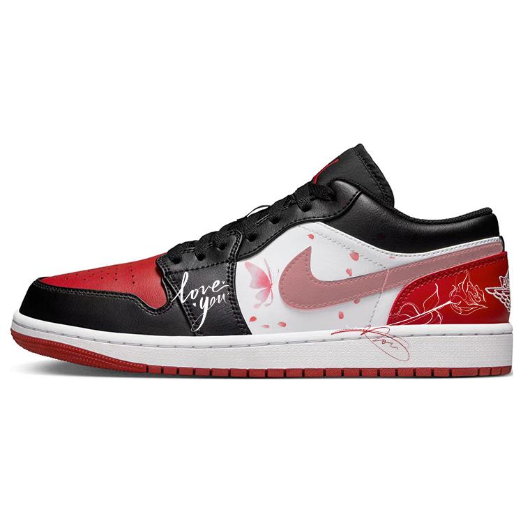 

Jordan Air Jordan 1 Vintage Basketball Shoes Unisex Low Top Red/Black 553558-161(Team56-) 36