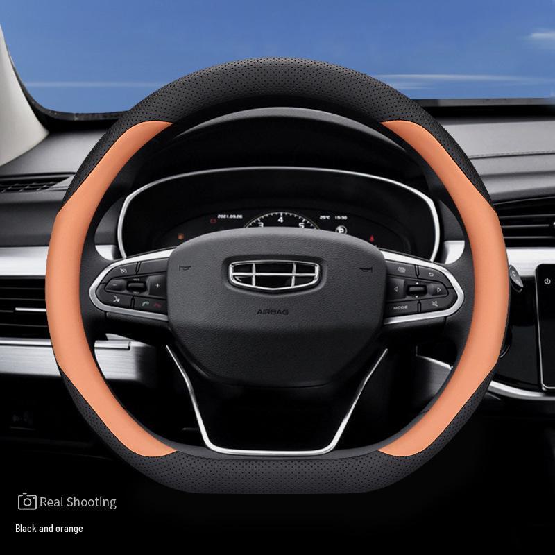 23 Geely Galaxy L7/L6 Boyue L Genuine Leather Steering Wheel Cover, Fits Boyue COOL/X, Ultra-thin Design