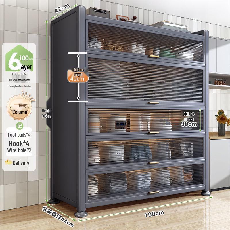Étagère de Rangement Multifonctionnelle sur Pied et Buffet de Cuisine