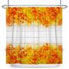 Fall Leaf Pumpkin Shower Curtain Autumn Maple Leaves Bathroom Curtain Thanksgiving Harvest Bath Curtain Rustic Farmhouse Decor