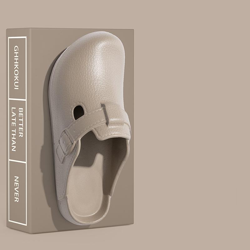 Fashion Womens Summer EVA Toe-Cover Slides Slip-On Cloud Comfort Slippers Lightweight Breathable House Shoes Beach Home Quick-Dry Design