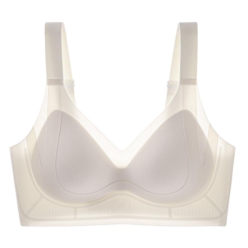 Summer cold muscle cool feeling seamless underwear women gather and close sub-breasts anti-sagging ultra-thin fixed cup comfortable back bra