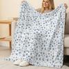 Soft Flannel Fleece Blanket: Breathable Skin-Friendly Simple Floral Throw, All Season Use for Home Office, Great for Christmas & Halloween