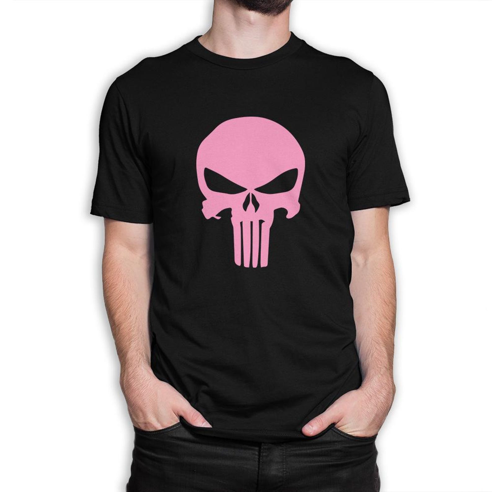 Punisher Pink Skull T-Shirt, Men s and Women s Sizes L