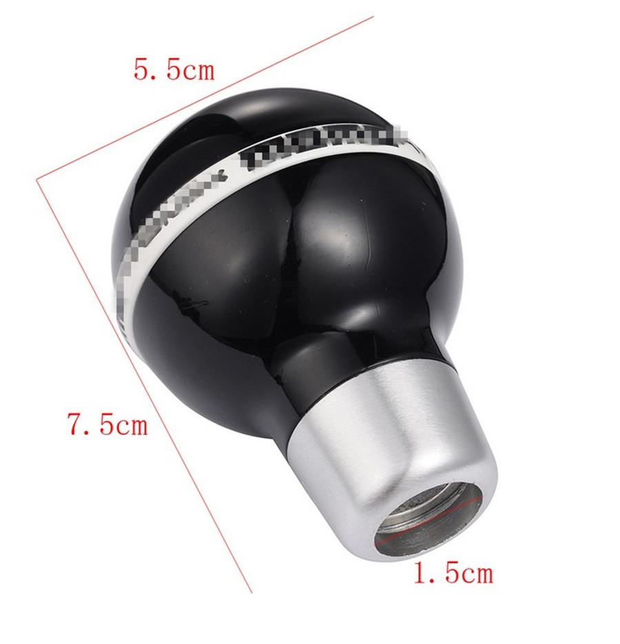 Universal Aluminum Alloy Car Gear Shift Knob Ball 8 Billiard Shape  Manual Lever Stick Shifter