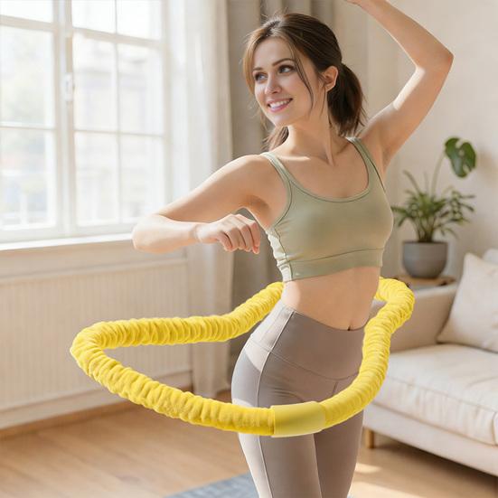 М'який оксамитовий весняний фітнес-обруч для дорослих, схуднення, спалювання жиру, тонізація талії, обтяжений фітнес-кільце, для жінок, чоловіків, зміцнення талії, тренувальне кільце