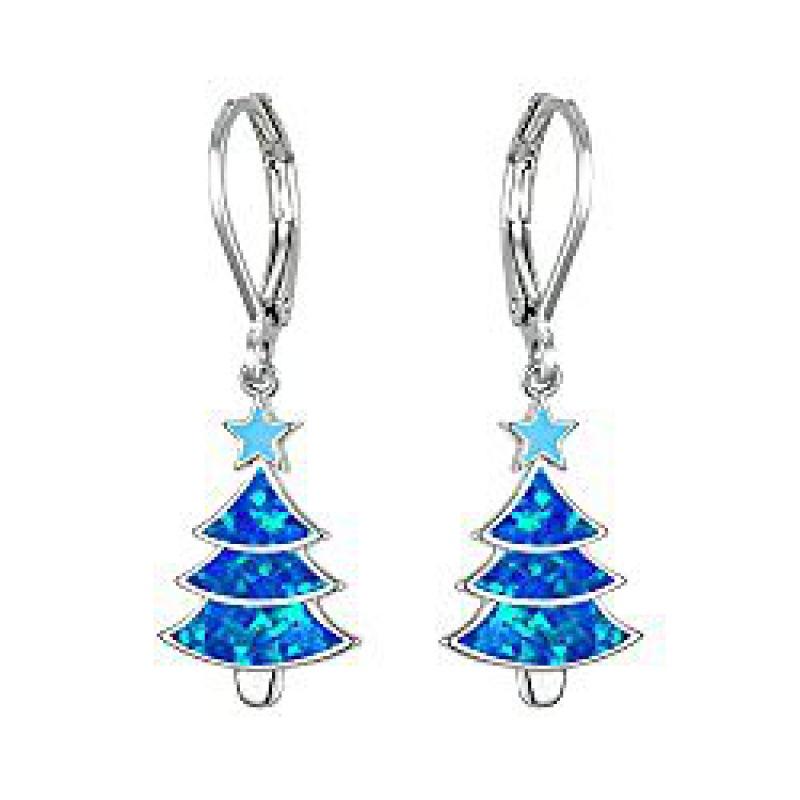 

Opal Christmas Tree Earrings - Women s Fashion Accessory