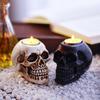 Skull Candle Holder Ornament Atmosphere Decoration Script Killing Props Halloween Home Resin Crafts