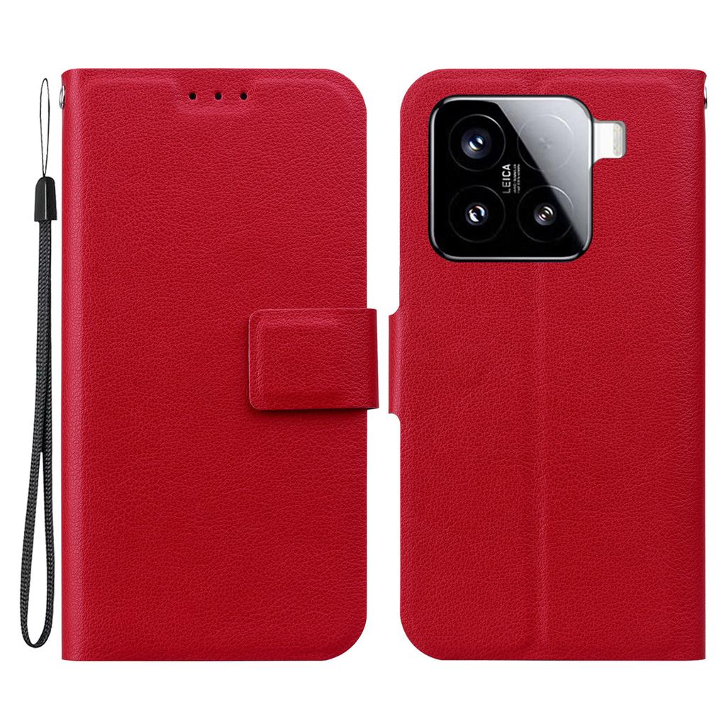 For Xiaomi 15 Case Ultra-Thin PU Leather+TPU Phone Cover with Card Slot