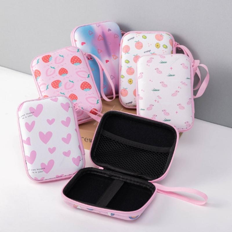 Bright Cartoon Pattern EVA Organizers Bag With Grid Compartments Smooth Zippers Portable For Office Travel