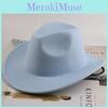 Summer Cowboy Hat For Men Women Large Brim Cotton Polyester Sun Protection For Travel