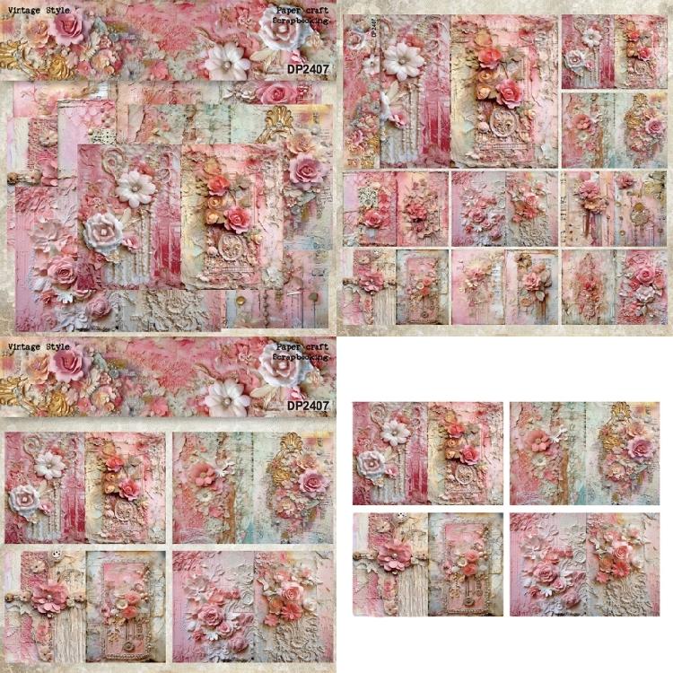 8 Sheets A 5 Flowers Paper Scrapbooking Paper Craft Paper Decorative Paper Background Paper Scrapbook Paper