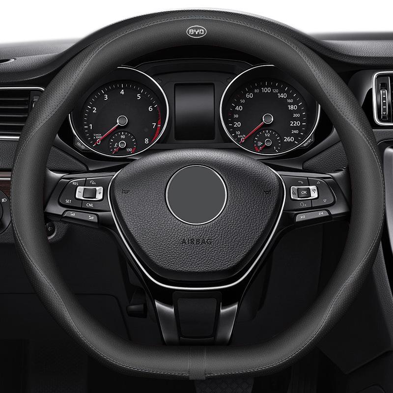 Custom Steering Wheel Cover for BYD Han EV, Song PLUS, Tang DMI, Yuan Pro, Dolphin, and Han DMi.