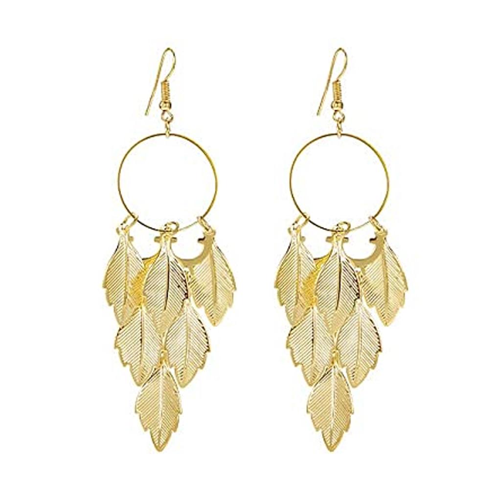 

1 Pair Womens Earrings Bohemian Aesthetic Jewelry Stylish with Tassels Hoop Earring Fashion Accessory for Valentines Day