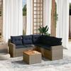 VidaXL Garden Lounge Set with Cushions 6 Pcs, Patio Sofas, Furniture Set, Outdoor Terrace Furniture, Grey 3256453